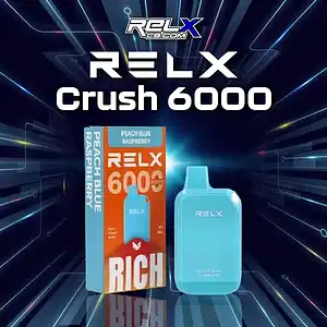 relx crush 6000-peach blue raspberry