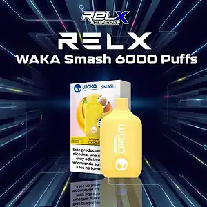 waka smash 6000 puffs-banana coconut