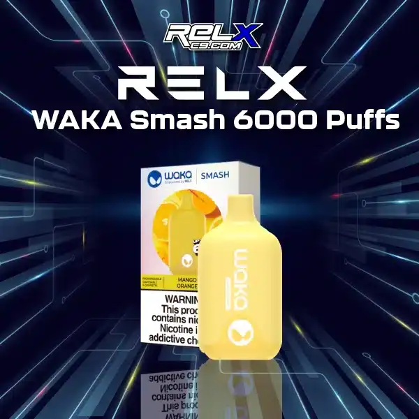 waka smash 6000 puffs -mango orange
