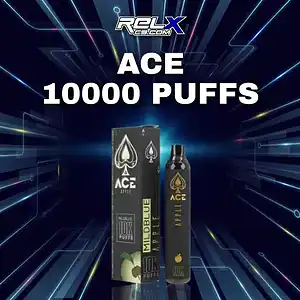 ace 10000 puffs กลิ่นแอปเปิ้ล หวานกรอบหอมสดใส ดึงดูดใจทุกคำ
