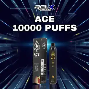 ace 10000 puffs กลิ่นไวท์พีช หอมละมุนหวานนุ่ม สดชื่นในทุกสัมผัส