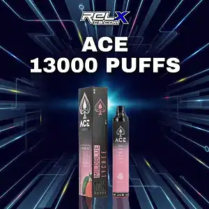 ace 13000 puffs กลิ่นลิ้นจี่ หวานหอมละมุน สดใสทุกครั้งที่สูบ
