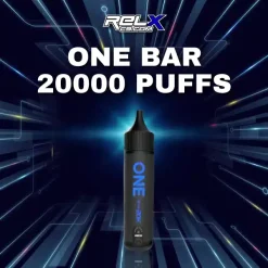 one bar 20000 puffs กลิ่นบลูไอซ์ หอมเย็นสดชื่น สัมผัสความเย็นล้ำในทุกคำ