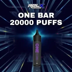 one bar 20000 puffs กลิ่นองุ่น หวานฉ่ำเต็มคำ หอมสดใสทุกครั้งที่สูบ