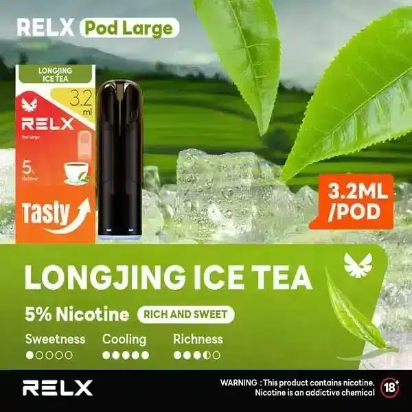 Relx Pod Large กลิ่นชาเขียวหลงจิ่ง หอมกลมกล่อมเย็นสดชื่น