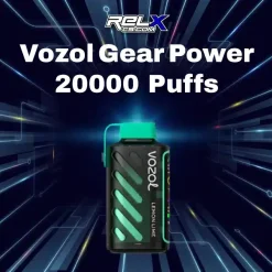 vozol gear power 20000 puffs กลิ่นเลมอนมะนาว หอมเปรี้ยวสดใสเติมพลัง