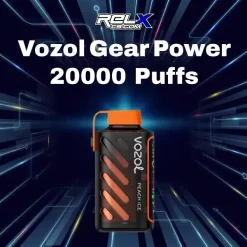 vozol gear power 20000 puffs กลิ่นพีชเย็น หอมหวานละมุนพร้อมสัมผัสเย็นสดชื่น