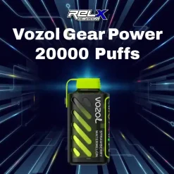 vozol gear power 20000 puffs กลิ่นสตรอว์เบอร์รี่แตงโม หอมหวานฉ่ำเต็มคำสูบ