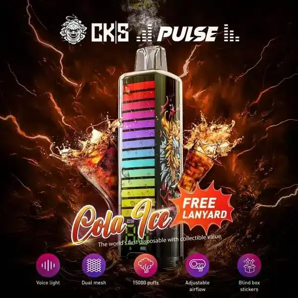 cks pulse 15000 puffs กลิ่นโคล่าเย็น หอมซ่าเต็มรสชาติ พร้อมความเย็นสดชื่น