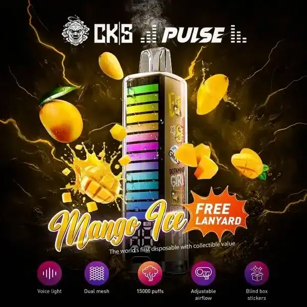 cks pulse 15000 puffs กลิ่นมะม่วงเย็น หวานฉ่ำ หอมสดใสเหมือนผลสุก