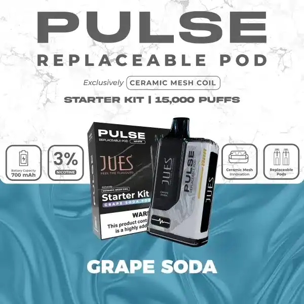 jues pulse 15k กลิ่นองุ่นม่วงเข้ม ผสานความซ่าของโซดา หอมหวานเต็มรสชาติ