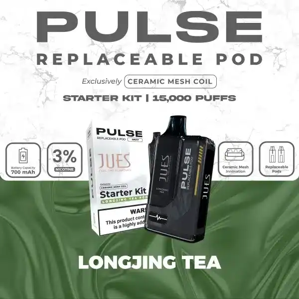 jues pulse 15k กลิ่นชาหลงจิ่งกลิ่นหอม นุ่มละมุน ให้รสชาติชาแท้คุณภาพสูง
