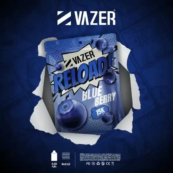 vazer reload 15k กลิ่นเบอร์รี่เข้ม หอมเปรี้ยวหวานลงตัว