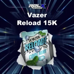 vazer reload 15k กลิ่นเย็นจัดเต็ม สดชื่นถึงใจ หอมมิ้นท์แบบคลาสสิก