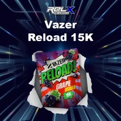 vazer reload 15k กลิ่นองุ่นสไตล์ญี่ปุ่น กลิ่นหอมละมุนละไมแบบฟรุตตี้