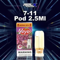 หัวพอต 7-11 2.5 ml กลิ่นองุ่นแดงหอมเข้ม หวานละมุนเย็นสดใส