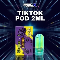 หัว Tiktok Pod กลิ่นลูกอมองุ่นหวานเข้ม ฟีลสนุก สดชื่น