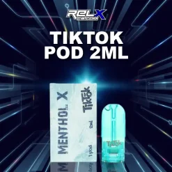 หัว Tiktok Pod กลิ่นเย็นสดชื่น ฟีลควันเย็นเข้มแบบมิ้นต์จัดเต็ม