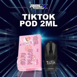 หัว Tiktok Pod กลิ่นโซจูพีช หอมหวานฉ่ำ สดชื่นสไตล์ผลไม้
