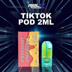 หัว Tiktok Pod กลิ่นสตรอว์เบอร์รี่ชีสเค้ก หอมหวานนุ่มละมุน