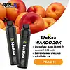 Wakoo 20000 Puffs - Peach กลิ่นพีช หอมละมุน รสหวานกำลังดี ไม่เปรี้ยว ให้ความรู้สึกสดชื่นแบบนุ่มๆ