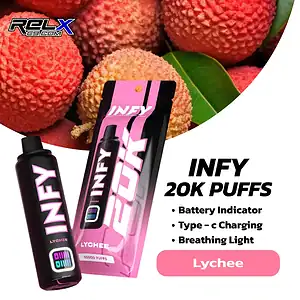 พอตใช้แล้วทิ้ง infy 20k lychee หวานฉ่ำ ชื่นใจสุด