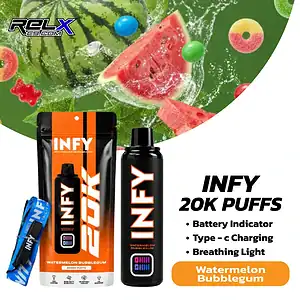 infy 20k watermelon bubblegum หมากฝรั่งแตงโม หอมหวาน เย็นกำลังดี